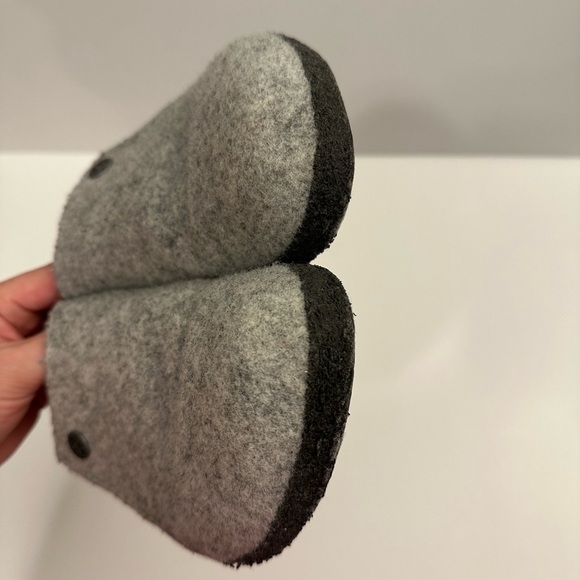Birkenstock Zermatt Shearling Wool Felt Slipper Light Gray Size 39 - Picture 11 of 12